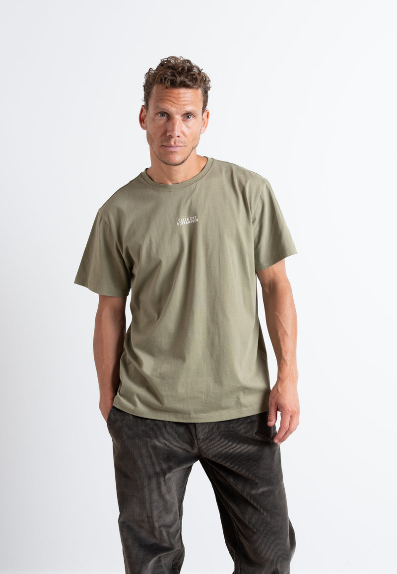 Clean Cut Copenhagen Cohen logo cotton t-shirt T-shirts S/S Støvet Grøn