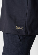 Clean Cut Copenhagen Cross organic logo t-shirt T-shirts S/S Mørk Navy