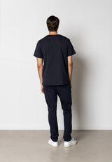 Clean Cut Copenhagen Cross organic logo t-shirt T-shirts S/S Mørk Navy