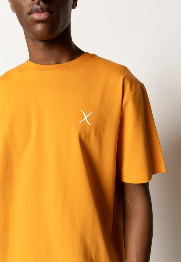 Clean Cut Copenhagen Cross organic logo t-shirt T-shirts S/S Orange
