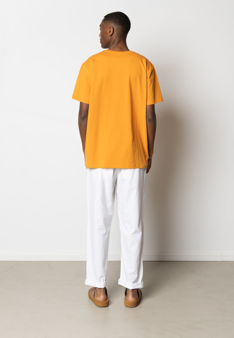 Clean Cut Copenhagen Cross organic logo t-shirt T-shirts S/S Orange
