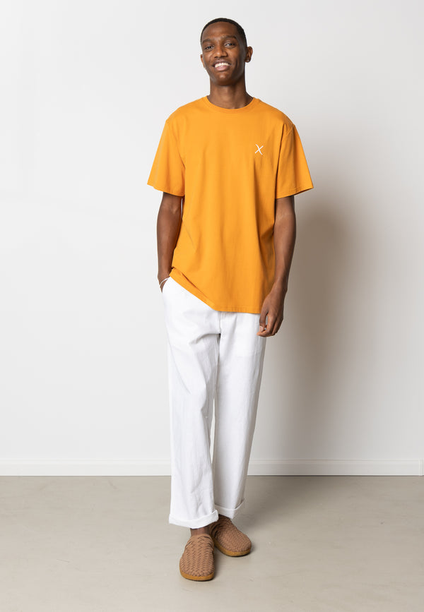 Clean Cut Copenhagen Cross organic logo t-shirt T-shirts S/S Orange