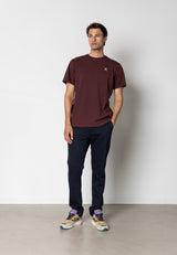 Clean Cut Copenhagen Cross organic logo t-shirt T-shirts S/S Dark Plum