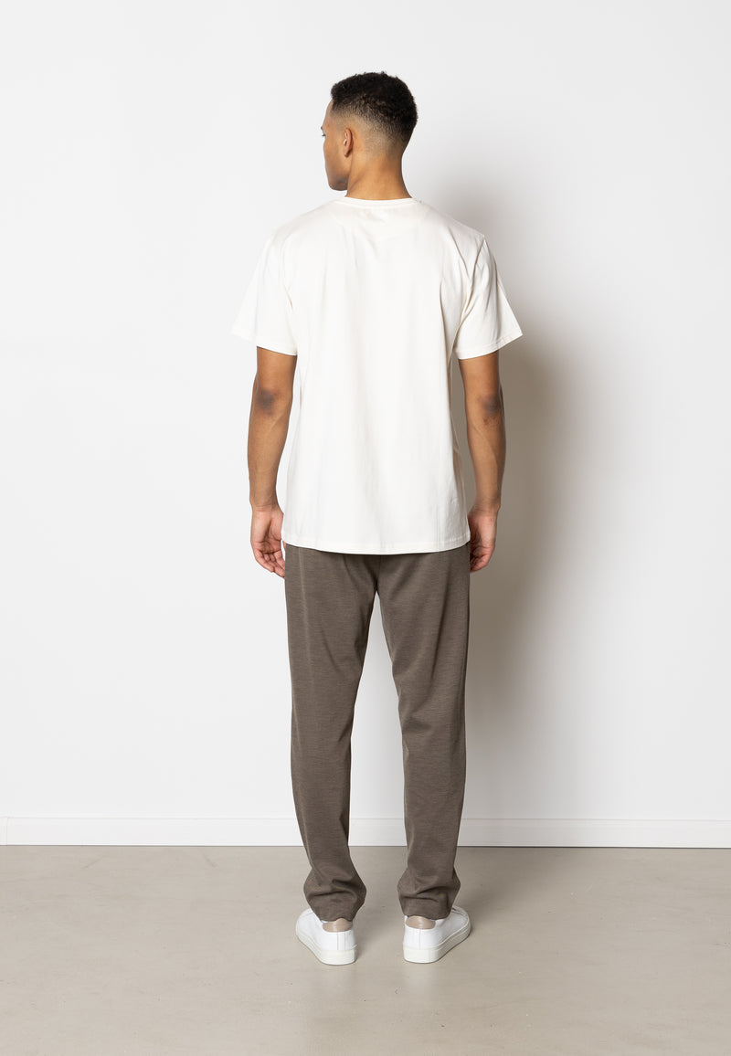 Clean Cut Copenhagen Cross organic logo t-shirt T-shirts S/S Ecru