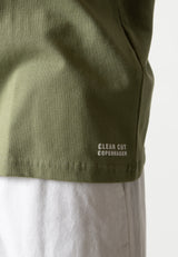 Clean Cut Copenhagen Cross organic logo t-shirt T-shirts S/S Støvet Grøn