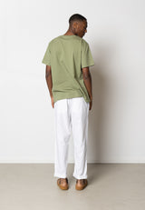 Clean Cut Copenhagen Cross organic logo t-shirt T-shirts S/S Støvet Grøn