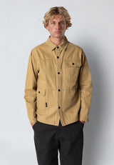 Fat Moose DERECK CANVAS OVERSHIRT Overshirts Dark Khaki