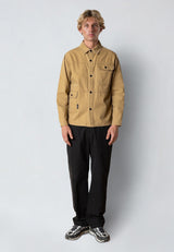 Fat Moose DERECK CANVAS OVERSHIRT Overshirts Dark Khaki