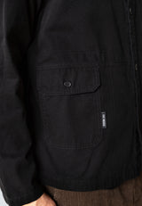 Fat Moose DERECK CANVAS OVERSHIRT Overshirts Sort