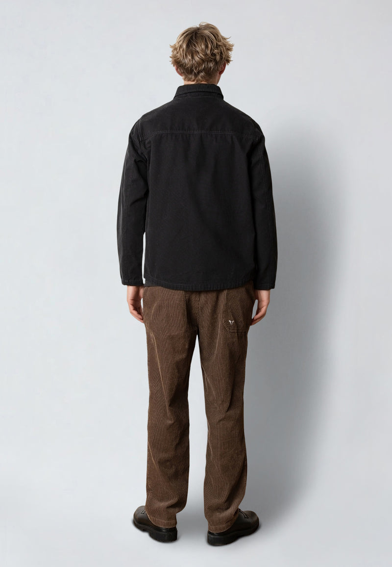 Fat Moose DERECK CANVAS OVERSHIRT Overshirts Sort