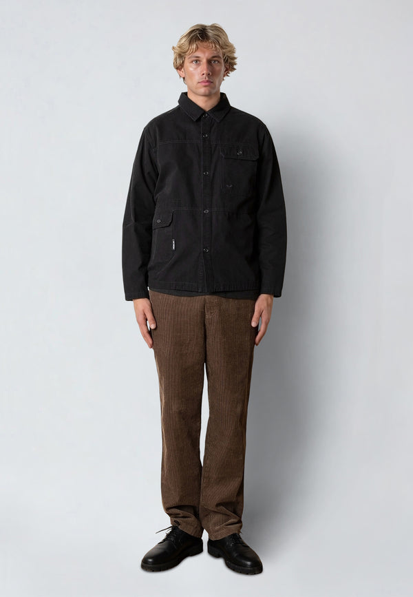 Fat Moose DERECK CANVAS OVERSHIRT Overshirts Sort