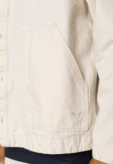 Fat Moose DERECK CANVAS OVERSHIRT Overshirts Ecru