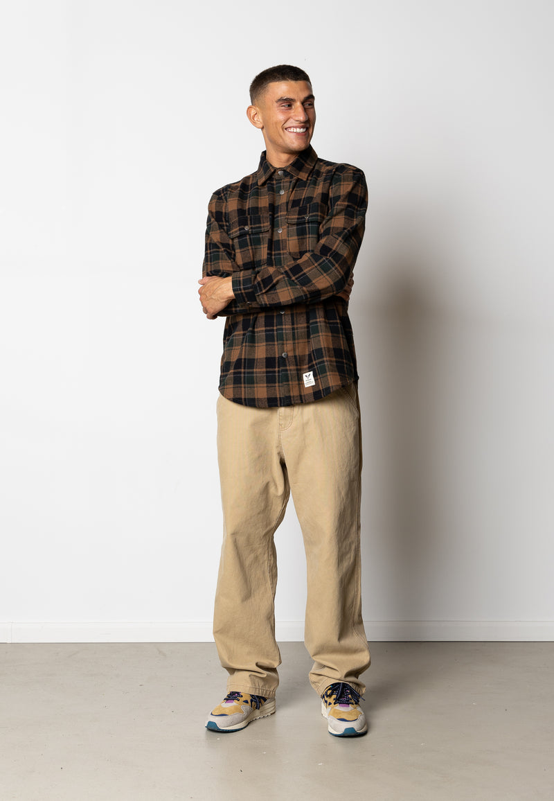 Fat Moose DERECK CANVAS PANT Bukser Dark Khaki