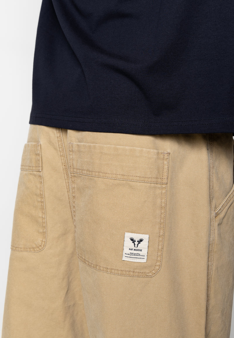 Fat Moose DERECK CANVAS PANT Bukser Dark Khaki