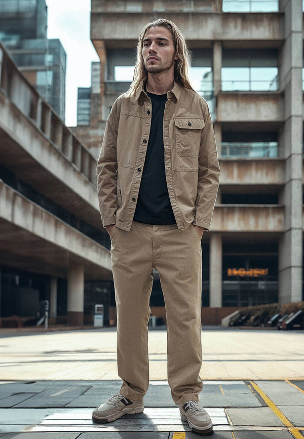 Fat Moose DERECK CANVAS PANT Bukser Dark Khaki