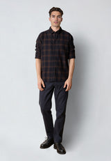 Clean Cut Copenhagen DYLAN CHECKED FLANNEL SHIRT Skjorte L/S Dark navy 04
