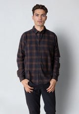 Clean Cut Copenhagen DYLAN CHECKED FLANNEL SHIRT Skjorte L/S Dark navy 04