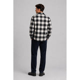 Clean Cut Copenhagen DYLAN CHECKED FLANNEL SHIRT Skjorte L/S Ecru/Dark navy