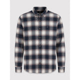 Clean Cut Copenhagen DYLAN CHECKED FLANNEL SHIRT Skjorte L/S Ecru/Dark navy
