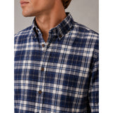 Clean Cut Copenhagen DYLAN CHECKED FLANNEL SHIRT Skjorte L/S Navy/Dusty Blue