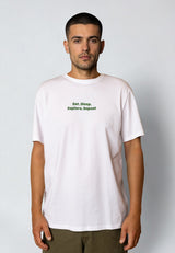 Fat Moose EAT SLEEP REPEAT T-SHIRT T-shirts S/S Hvid
