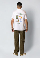 Fat Moose EAT SLEEP REPEAT T-SHIRT T-shirts S/S Hvid