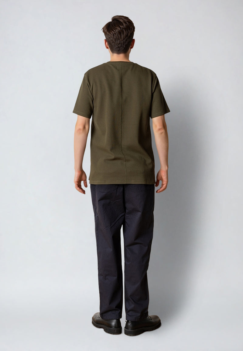 Clean Cut Copenhagen ENZO 'GRANDAD' T-SHIRT T-shirts S/S Army