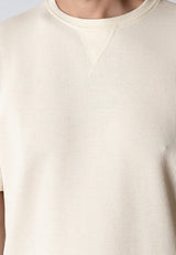Clean Cut Copenhagen ENZO 'GRANDAD' T-SHIRT T-shirts S/S Ecru Melange