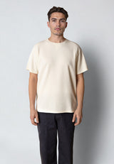 Clean Cut Copenhagen ENZO 'GRANDAD' T-SHIRT T-shirts S/S Ecru Melange