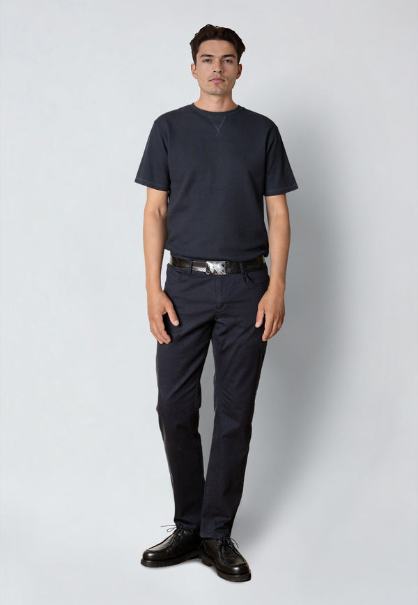 Clean Cut Copenhagen ENZO 'GRANDAD' T-SHIRT T-shirts S/S Mørk Navy