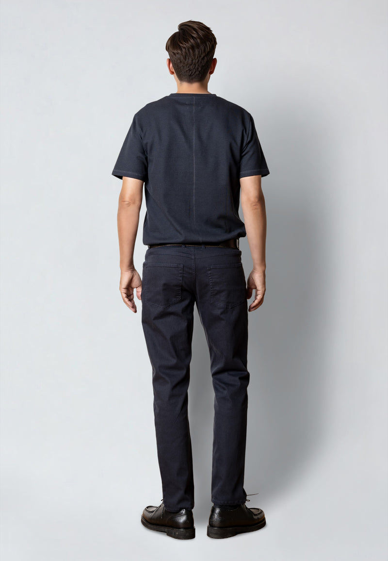 Clean Cut Copenhagen ENZO 'GRANDAD' T-SHIRT T-shirts S/S Mørk Navy