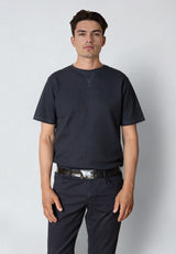 Clean Cut Copenhagen ENZO 'GRANDAD' T-SHIRT T-shirts S/S Mørk Navy