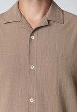 Clean Cut Copenhagen ERICO S/S SHIRT Skjorte S/S Shitake