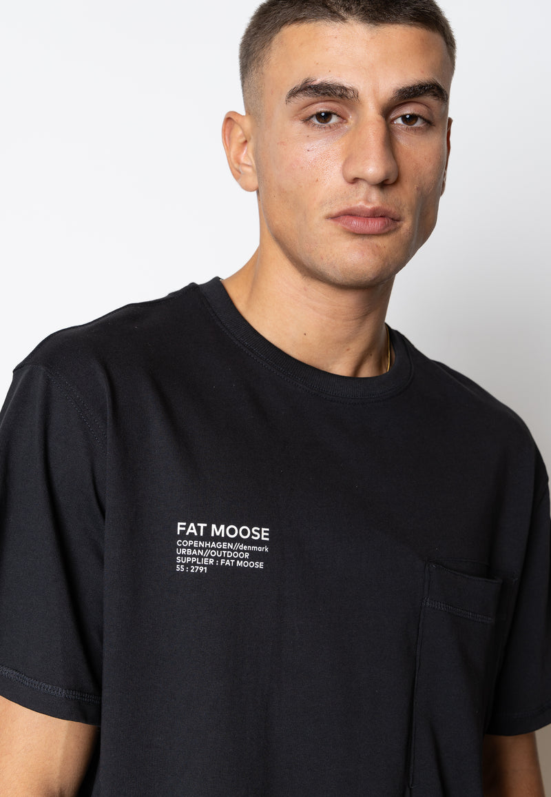 Fat Moose EVAN T-SHIRT T-shirts S/S Sort