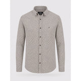 Clean Cut Copenhagen Eske AOP flannel shirt Skjorte L/S Ecru/Brown