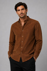 Clean Cut Copenhagen Eske Corduroy Shirt Skjorte L/S Kamel