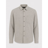 Clean Cut Copenhagen Eske herringbone shirt Skjorte L/S Grå Melange