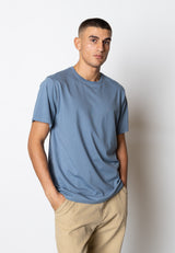 Fat Moose FAITH COTTON T-SHIRT T-shirts S/S Støvet Blå