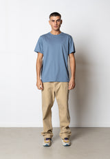 Fat Moose FAITH COTTON T-SHIRT T-shirts S/S Støvet Blå
