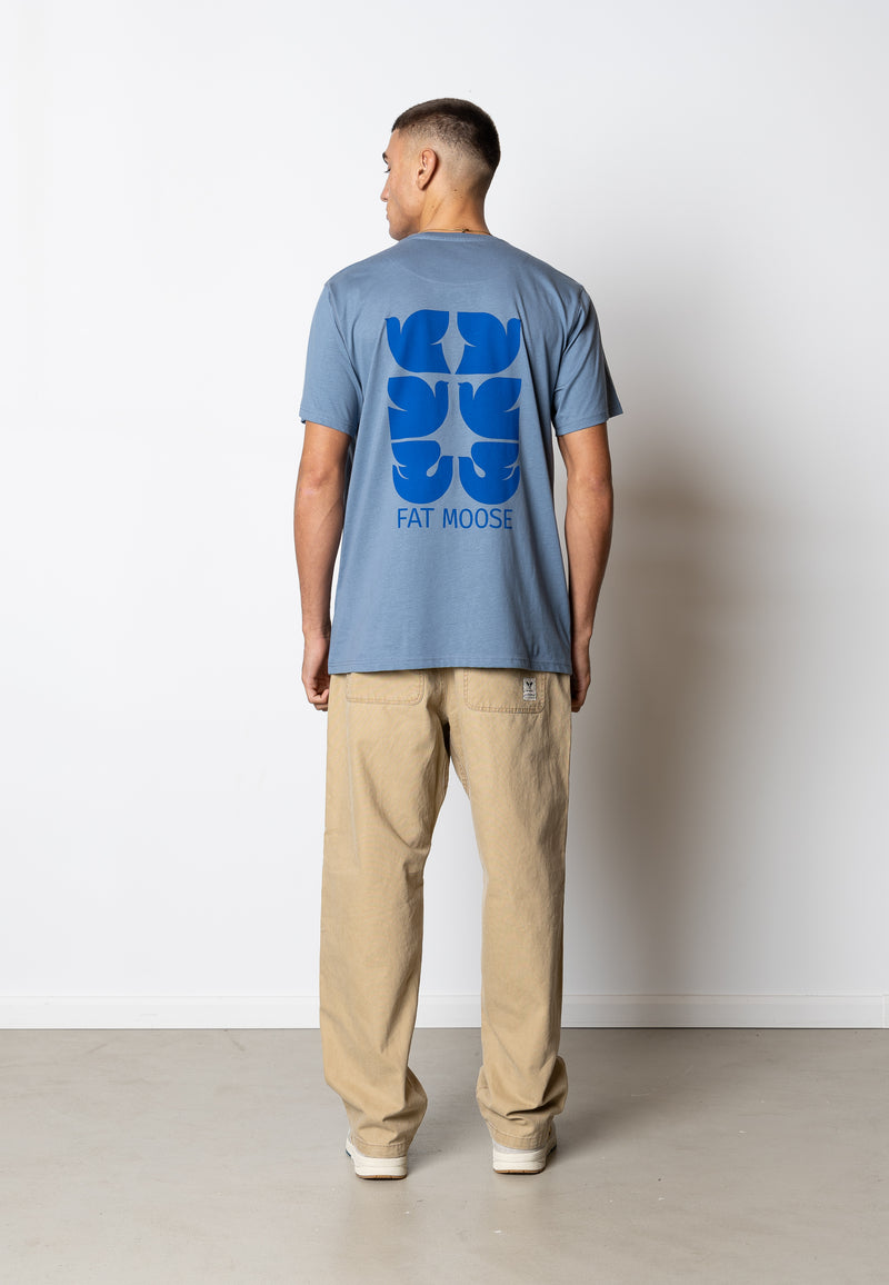 Fat Moose FAITH COTTON T-SHIRT T-shirts S/S Støvet Blå
