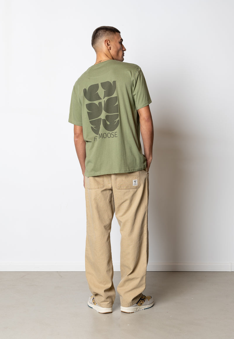 Fat Moose FAITH COTTON T-SHIRT T-shirts S/S Støvet Grøn