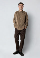 Clean Cut Copenhagen FERRIS CORUDROY SHIRT Skjorte L/S Brindle beige