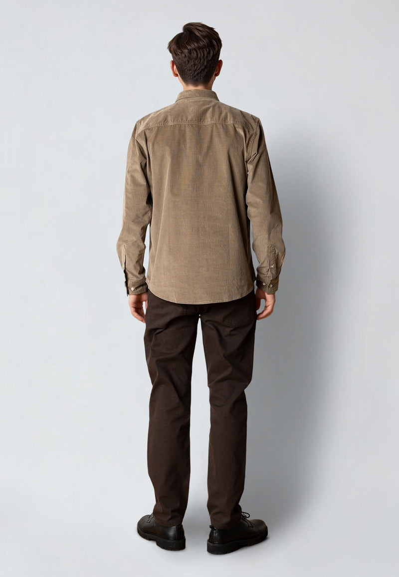 Clean Cut Copenhagen FERRIS CORUDROY SHIRT Skjorte L/S Brindle beige