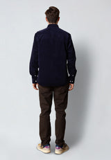 Clean Cut Copenhagen FERRIS CORUDROY SHIRT Skjorte L/S Mørk Navy