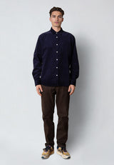 Clean Cut Copenhagen FERRIS CORUDROY SHIRT Skjorte L/S Mørk Navy
