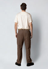 Clean Cut Copenhagen FLORENCE RELAXED COTTON/LINEN PANTS Bukser Shitake