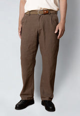 Clean Cut Copenhagen FLORENCE RELAXED COTTON/LINEN PANTS Bukser Shitake