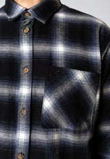 Fat Moose FOREST FLANNEL SHIRT Skjorte L/S Dark navy/Black check 002