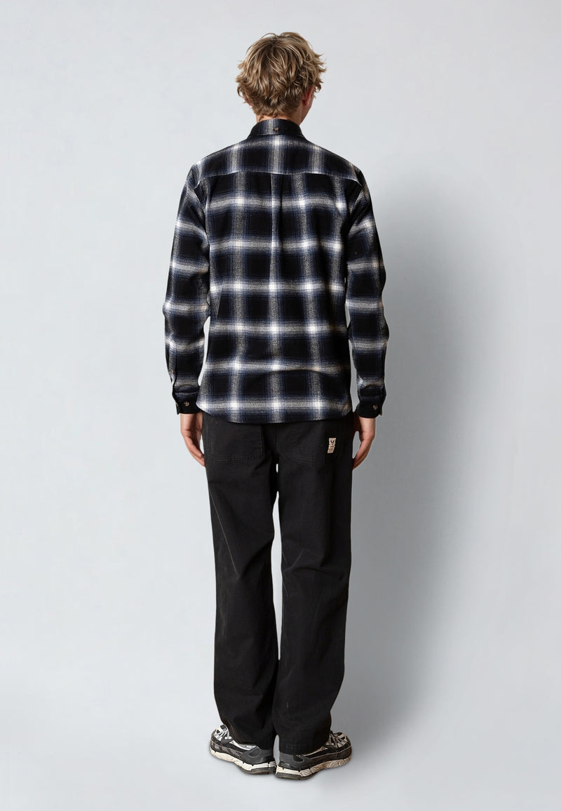 Fat Moose FOREST FLANNEL SHIRT Skjorte L/S Dark navy/Black check 002