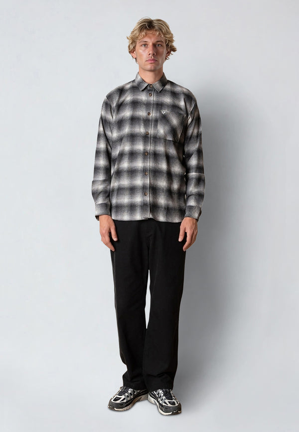 Fat Moose FOREST FLANNEL SHIRT Skjorte L/S Mid grey/Light grey 001